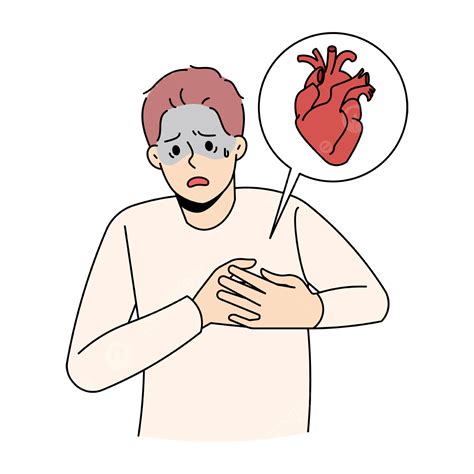 Unhealthy Man Suffer From Heart Problems, Man, Heart, Attack PNG and Vector with Transparent ...