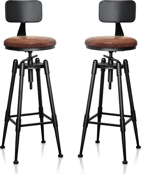 Amazon.com: SXXjiaju Industrial Bar Stool- Vintage Bar Stools Round ...
