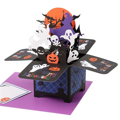 Buy Giiffu Halloween Pop Up Box Card, Haunted Mansion Pop Up Card, 3D ...