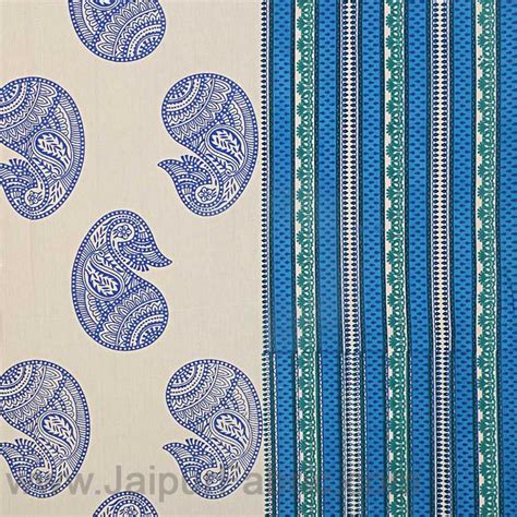Double Bedsheet Big Boota Print Sea Green Border Fine Cotton ...