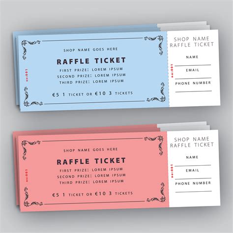 Printable Raffle Ticket Templates Printable World Holiday - Free Word ...