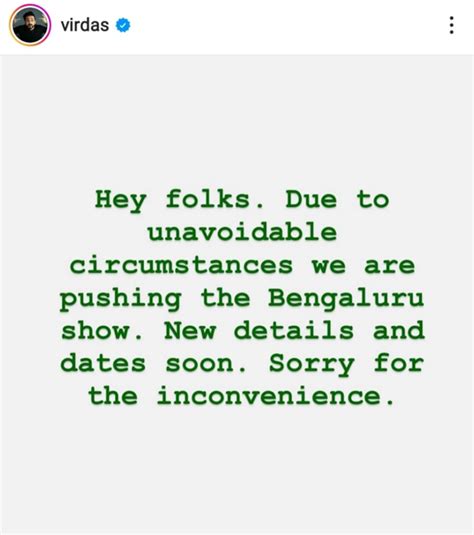 Bengaluru: Comedian Vir Das’s Show Cancelled Under Pressure From Right ...