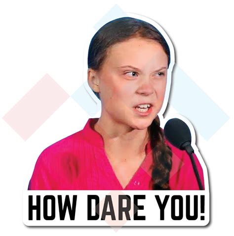 Greta Thunberg How Dare You Bumper Sticker - Etsy