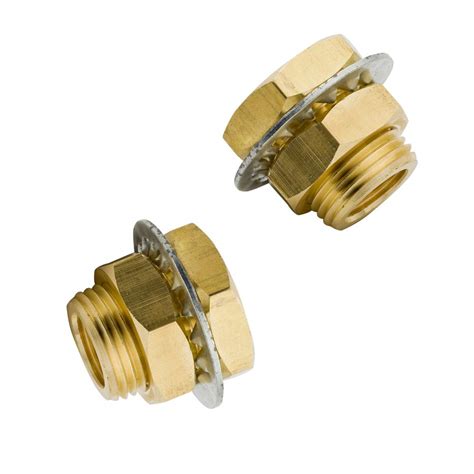 Legines Brass Bulkhead Fitting 1/4" NPT Female Bulk head Pipe Fitting ...