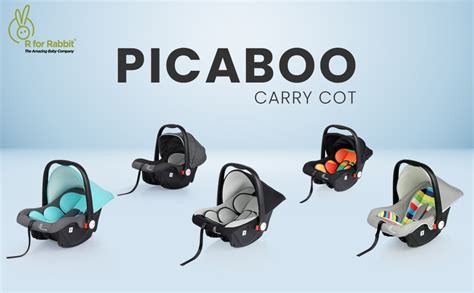 Buy R for Rabbit Picaboo Baby Carry Cot, 4 in 1 Multi Purpose Kids, Car ...