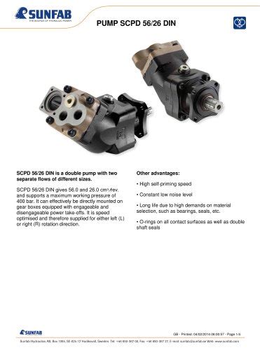 Product Catalogue - Sunfab Hydraulics - PDF Catalogs | Technical ...