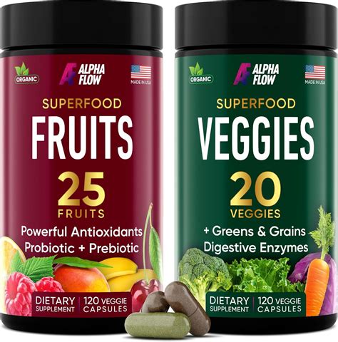 Amazon.com: Alpha Flow Fruit and Veggies Supplement - Boost Energy w ...