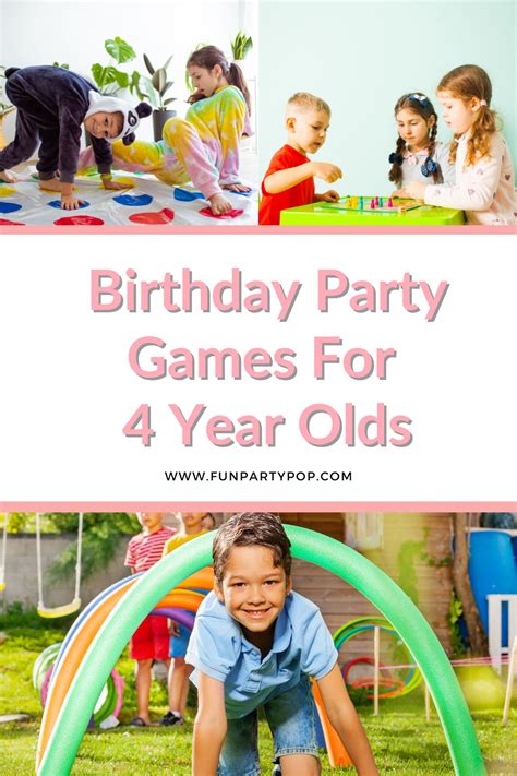 35+ Birthday Party Games for 4 Year Olds - Fun Party Pop