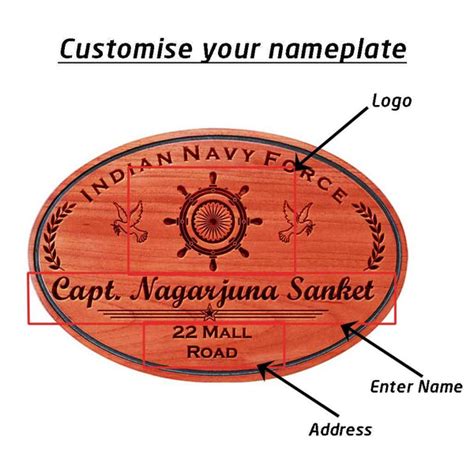 Hanging Wood Sign For Navy Officers | Navy Gifts | Address Name Plate ...