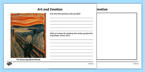 Art and Emotion Worksheet / Worksheet, worksheet