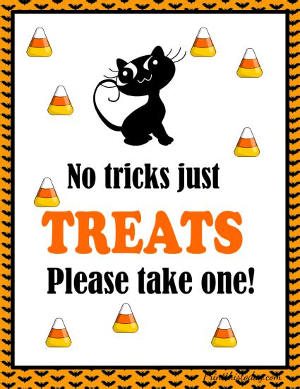 8 Free Printable Halloween Candy Signs