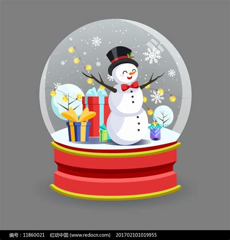【个性雪人圣诞水晶球创意模型】图片下载-包图网