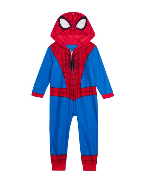 Marvel Spider-Man Onesie Kids Pajamas: Fleece Costume for Cosplay ...