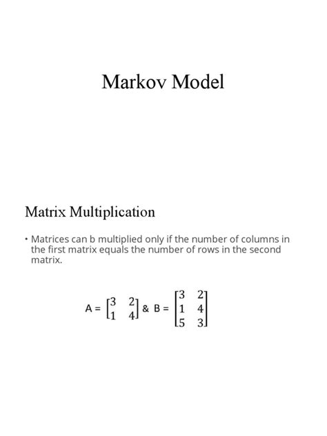 Image result for Markov Matrix Example