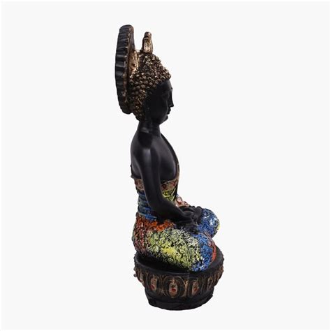Buy VEDAS Mystical Indian Chakkra Polyresin Buddha Figurine - Medium ...