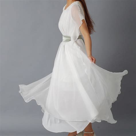 flowy white dress
