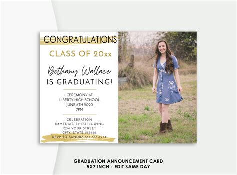 High School Graduation Announcements Wording