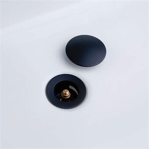 Matte Black Bathroom Sink Pop-Up Waste Pipe Stopper - Easy Install