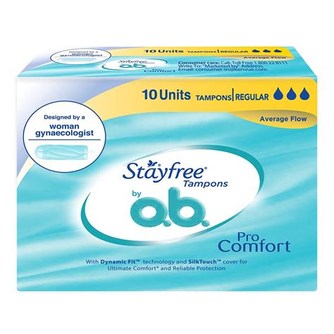 Buy Stayfree Tampons by OB| Normal flow|10 piece| Dynamic Fit ...