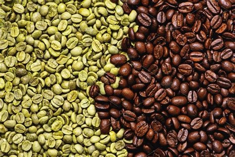 Unroasted and roasted coffee beans | High-Quality Food Images ...