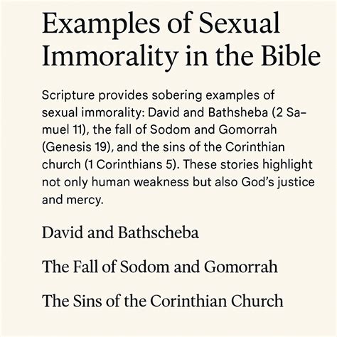 5 Examples of Sexual Immorality in the Bible