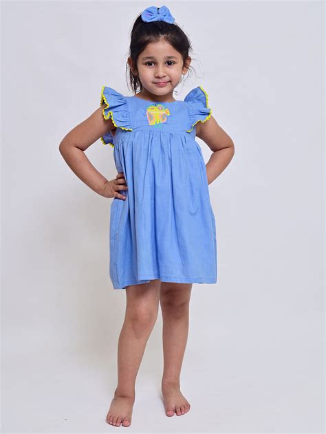 Blue Flutter Dress