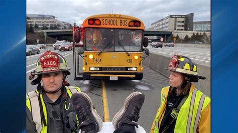 School bus driver hit in the chest when metal bar flies through his ...