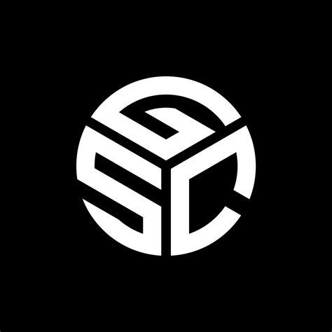 GSC letter logo design on black background. GSC creative initials ...