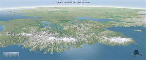 Katmai National Park (Alaska) (Source: National Park Service) : r/Maps