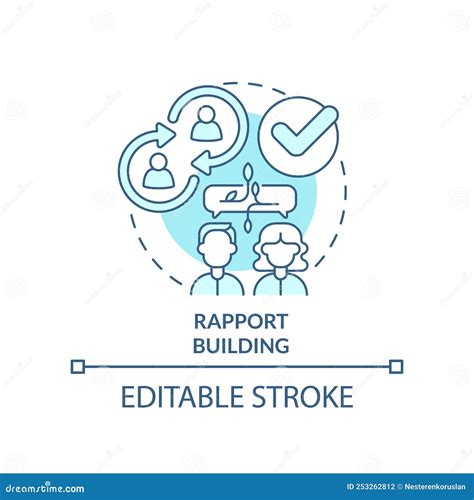 Rapport Building Turquoise Concept Icon Stock Vector - Illustration of effective, business ...