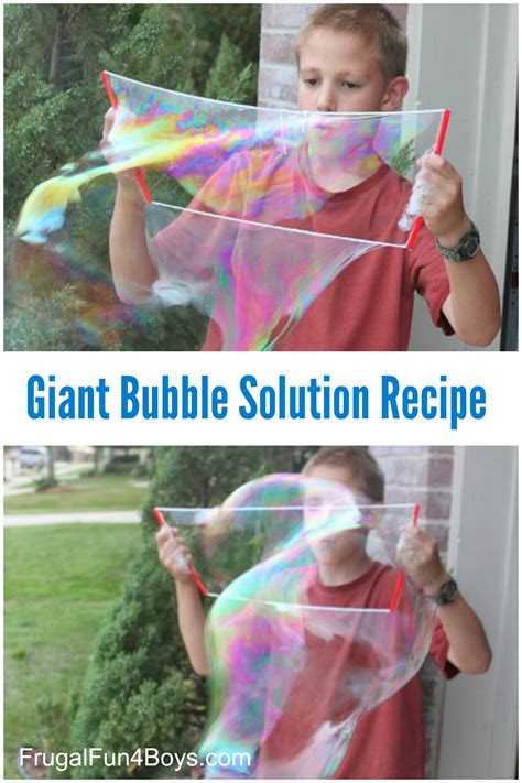 Recipe for Giant Bubble Solution - Frugal Fun For Boys and Girls