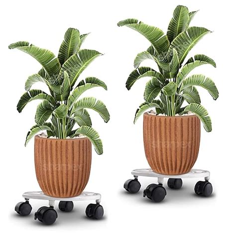 Sharpex Pack of 2 Metal Caddy Iron Dolly on Round Rack Rustproof Sturdy ...