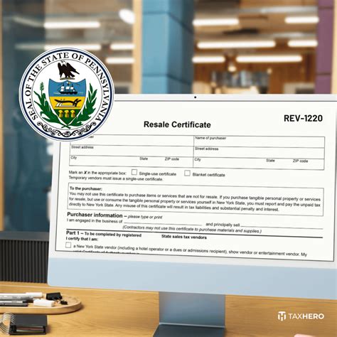 Get a Pennsylvania Resale Certificate Online | TaxHero