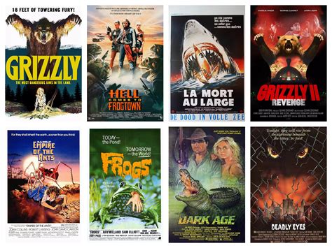 Animal Horror Movie Posters 80s