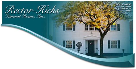 Contact Us | Rector-Hicks Funeral Home Inc located in Geneseo, New ...