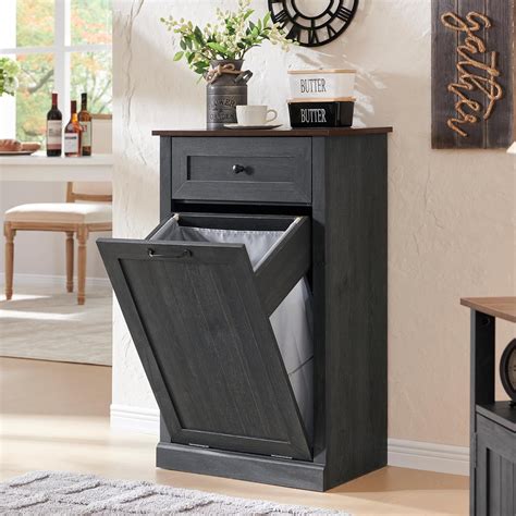 Kitchen Garbage Cabinet Moasis 13 Gallon Kitchen Tilt Out Trash Bin