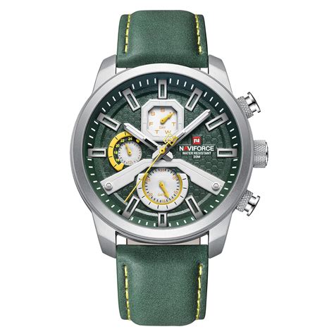 Buy NAVIFORCE Fashion Big Face Watches for Men Analog Auto Date Leather ...