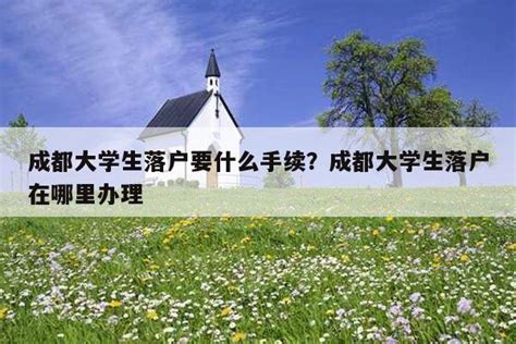 成都大学生落户要什么手续？成都大学生落户在哪里办理-户籍无忧