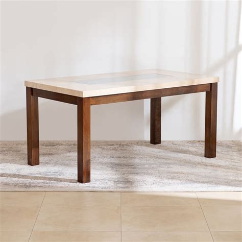 Buy (Refurbished) Harmony Sia Faux Marble Top 6-Seater Dining Table ...