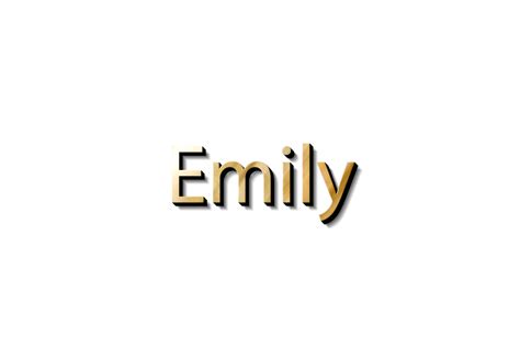 The Name Emily In Cursive