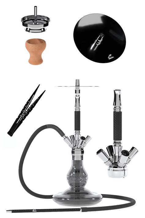 Buy Smokezilla® IRYS Stainless Steel Shiny Shisha Complete Set: Glass ...