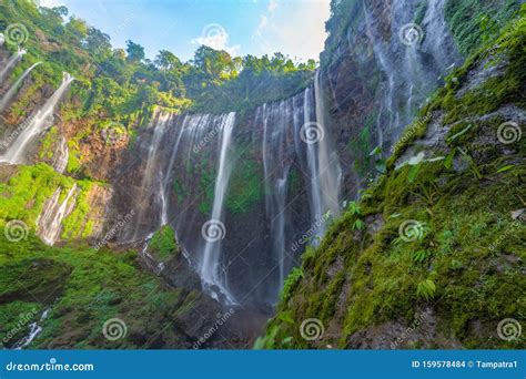Sewu Waterfall in National Park. the Biggest Waterfall in Java Island ...