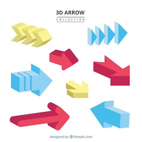 3d arrow print Images - Free Download on Freepik