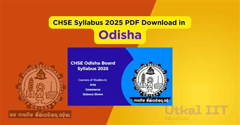 CHSE Odisha +2 Syllabus 2025 — Download PDF (Science, Arts, Commerce)