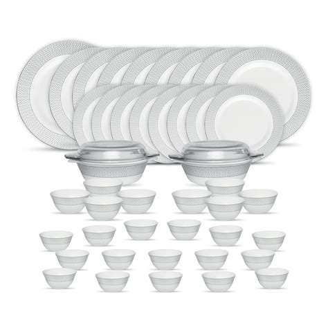 La Opala Diva Velvett Collection Opal Glass Crockery | for Family of 8 ...