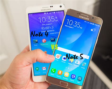 Galaxy Note 5 vs Note 4 的图像结果