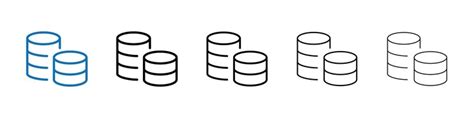 Coins stack icon outline vector logo for web ui | Premium Vector