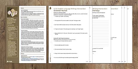 GCSE English Language Writing Intervention L4