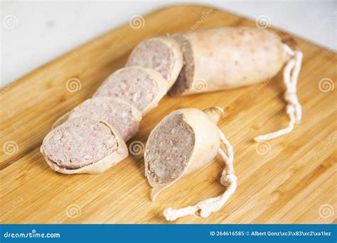 Bull, Traditional Spanish Cooked Sausage. Stock Image - Image of ...