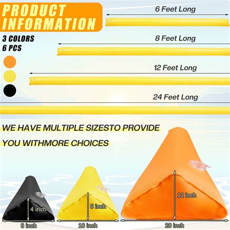 Buy Amylove 6 Pcs PVC Inflatable Flood Barriers for Home Reusable ...